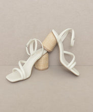 Load image into Gallery viewer, Alaia - Strappy Raffia Heel Sandal