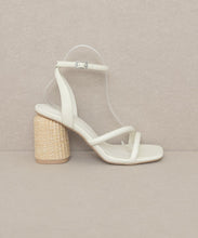 Load image into Gallery viewer, Alaia - Strappy Raffia Heel Sandal