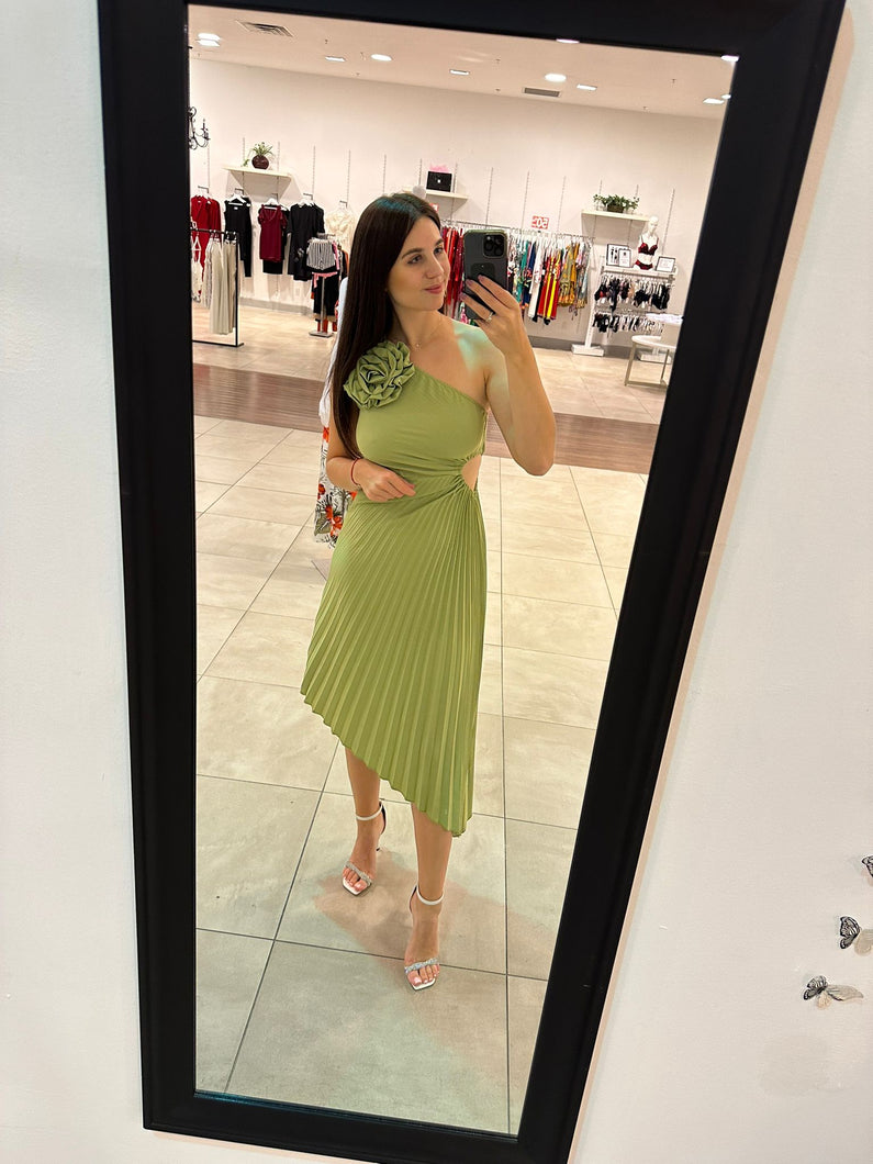 Adella midi pleated dress