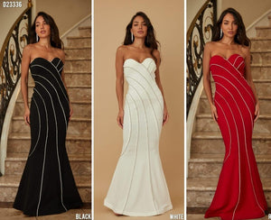 Leona strapless maxi dress