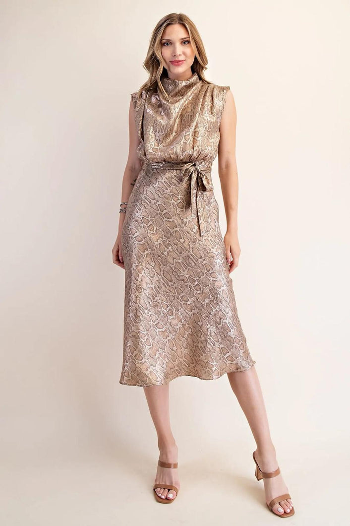 Belinda snake print dress