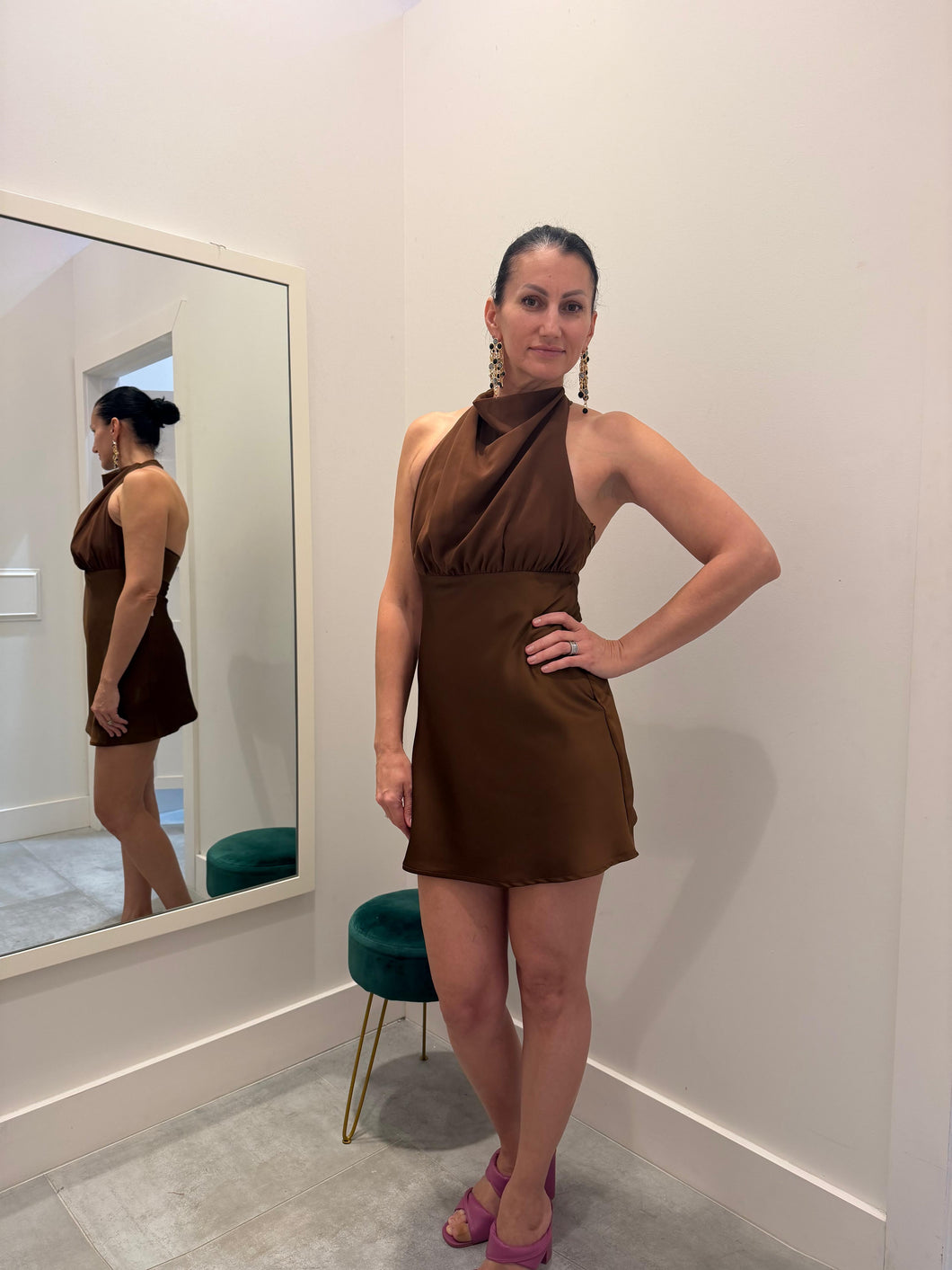 Lily mini halter dress