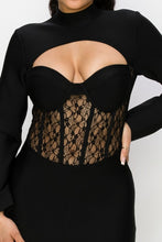 Load image into Gallery viewer, Bustier Lace Bandage dress