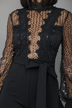 Load image into Gallery viewer, Sequin lace jumpsuit