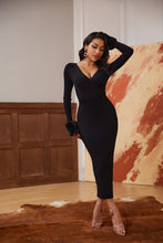 Load image into Gallery viewer, Bodycon Dress with Fur Sleeves